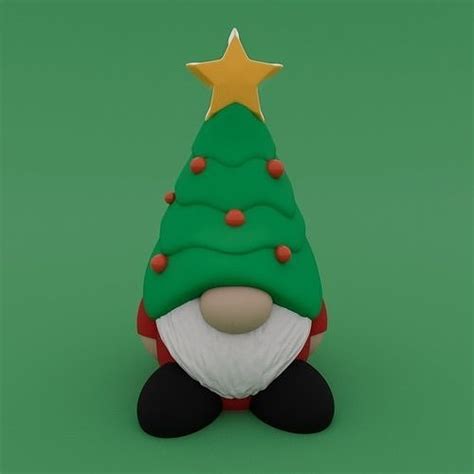 Christmas Special - Cute Gnome 3D model 3D printable | CGTrader