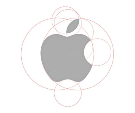 an apple logo with red circles around it