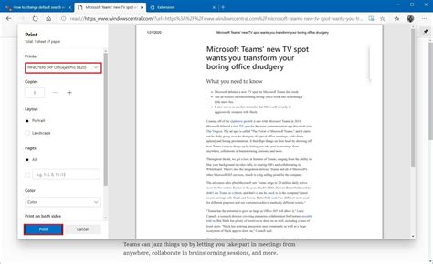 How to use the new Microsoft Edge print features | Windows Central
