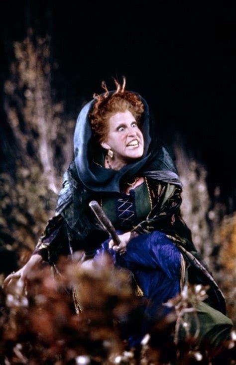 Winifred Sanderson on her broom in the movie Hocus Pocus. | Hocus pocus ...