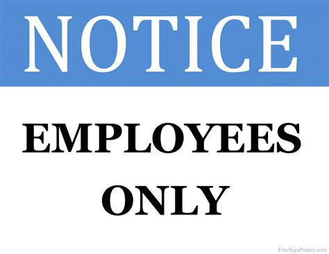 Staff Only Signs | Poster Template