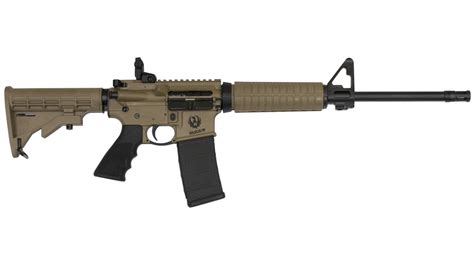 Ruger AR-556 5.56 NATO M4 Flat-Top Autoloading Rifle w/ Barrett Brown Cerakote Finish | SHOP USA ...