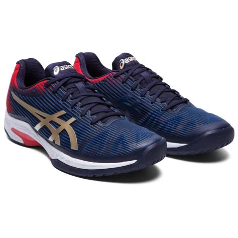 Asics Mens Solution Speed FF Tennis Shoes - Peacoat/Champagne ...