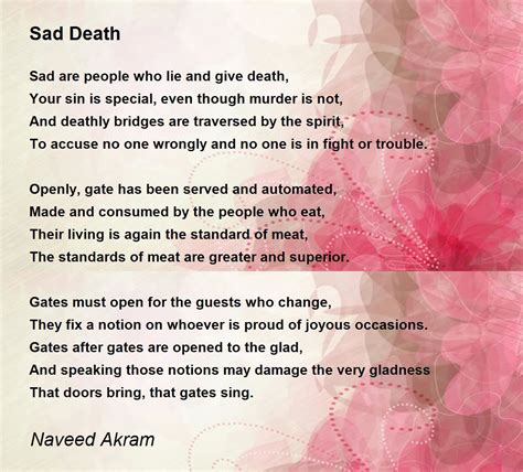 Sad Poems That Make You Cry About Death