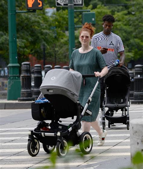 Rose Leslie - Out with her baby boy in New York-07 | GotCeleb