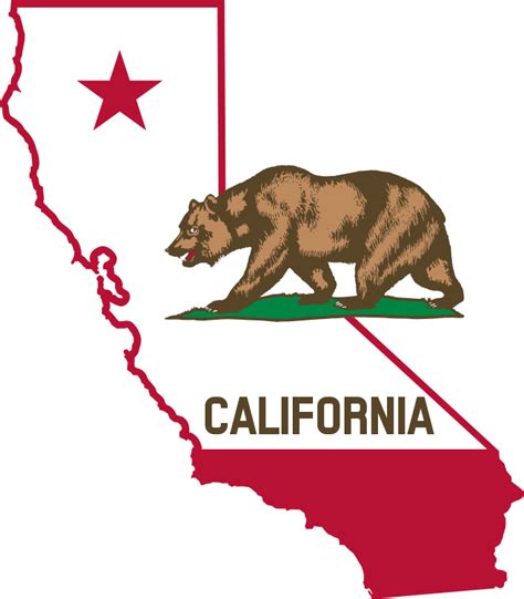 Free Clipart: California - Outline and Flag | DevinCook