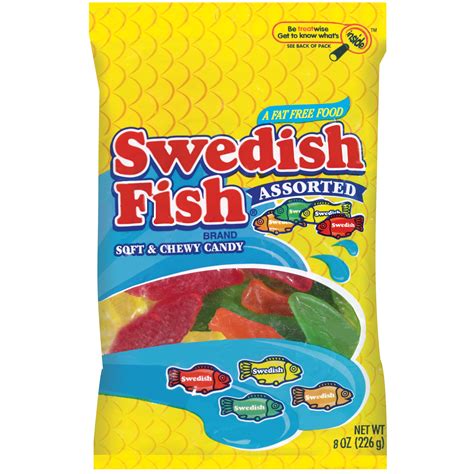 Swedish Fish Fat-Free Assorted Flavors Soft & Chewy Candies, 8 Oz. - Walmart.com - Walmart.com