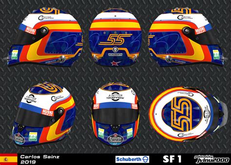 3D Racing Helmets — Carlos Sainz helmet 2019 DOWNLOAD