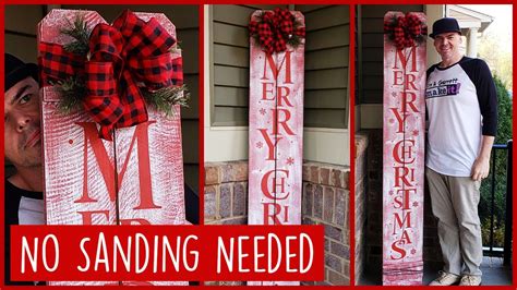 DIY Front Porch Merry Christmas Welcome Sign - YouTube