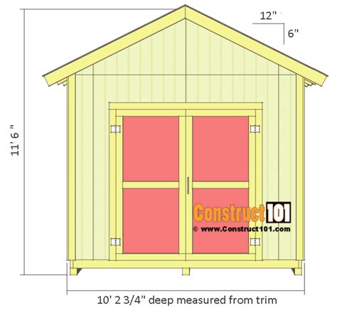 Shed Plans 10x12 Gable Shed - Step-By-Step - Construct101