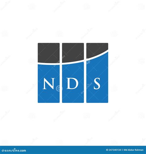 NDS Letter Logo Design on WHITE Background. NDS Creative Initials ...