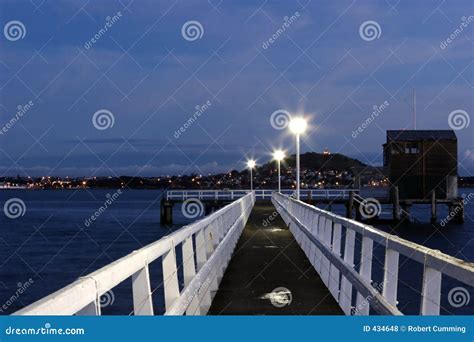 Auckland Harbour Night Scene Stock Photo - Image of mount, wharf: 434648