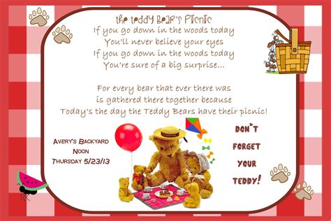 Pin on Birthday Teddy Bears Picnic