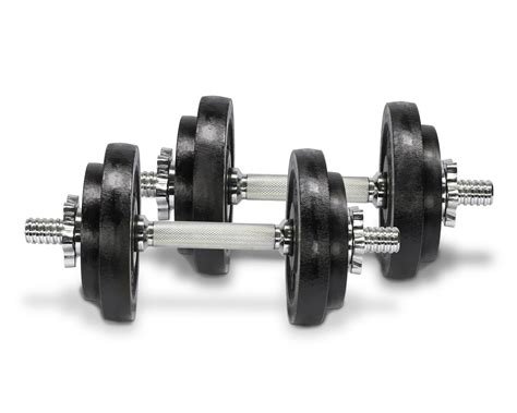 Yes4All 50 lbs Dumbbells Adjustable Set Gym Cap Plate Weight Fitness ...