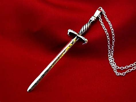 Sterling Silver Sword in the Stone Excalibur Pendant Necklace - Brooklyn Charm