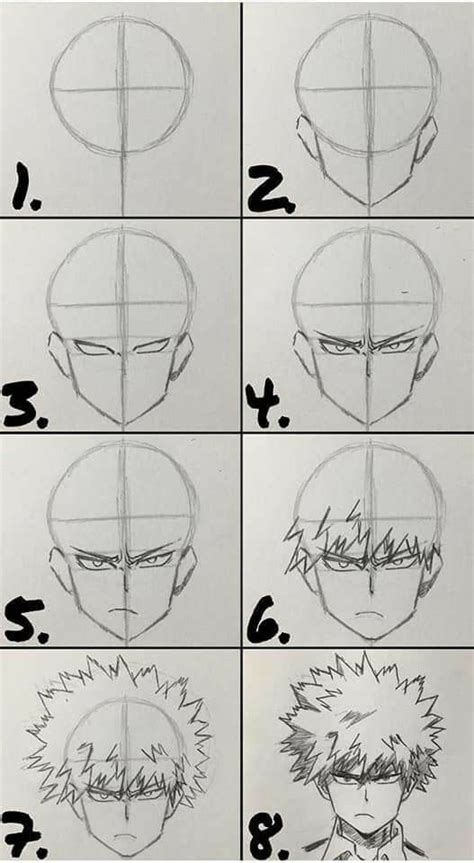 How to Draw Bakugo Step by Step - Acurt1967 Freples