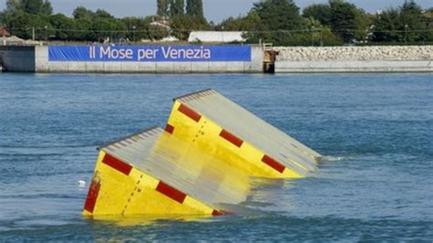Venice flood barriers pass first test - BBC News