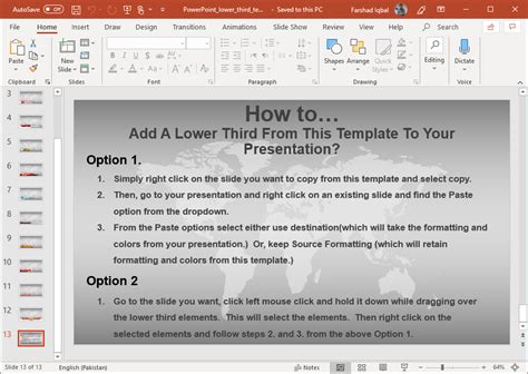 News Channel PowerPoint Template with Lower Third Design