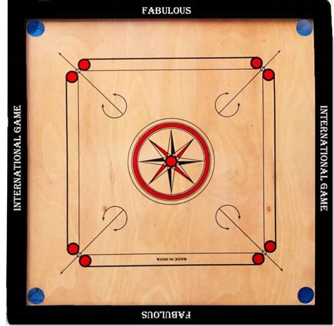 fabulous Full Size (Large) 32' Inches Carrom with Coins, Striker and Powder Carrom Board Board ...