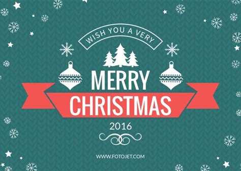 Merry Christmas Greeting Card Design Template Template | FotoJet