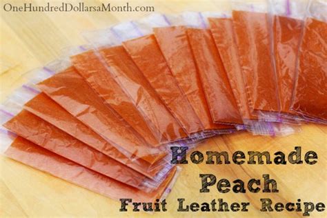 Homemade Fruit Leather Recipe - Peach - One Hundred Dollars a Month