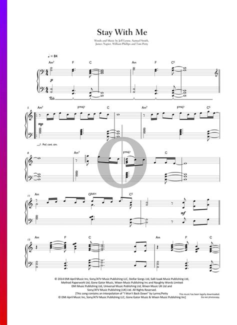 Stay With Me (Sam Smith) Piano Sheet Music - OKTAV