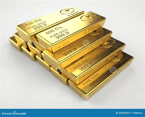 Stack Of Gold Bars Stock Images - Image: 24392334