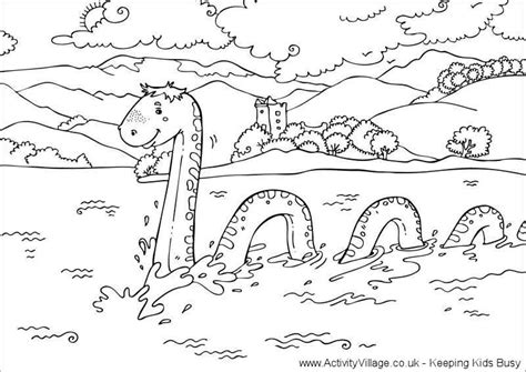 Picture of 'Nessie'/Loch Ness Monster to colour | Monster coloring pages, Loch ness monster ...