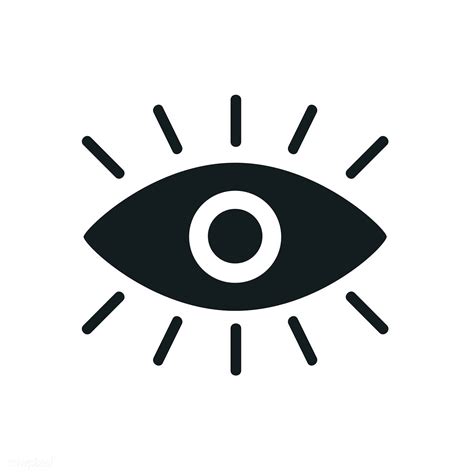 A black eye graphic icon on white background | premium image by ...