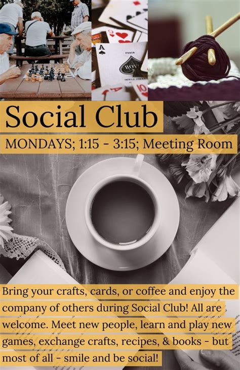 Social Club_Poster - Mid-Sun Community Association