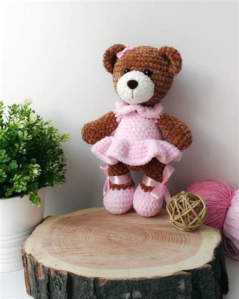 Sweet bear crochet plush pattern | Amiguroom Toys