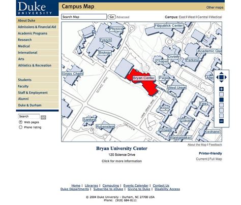 Duke Campus Map