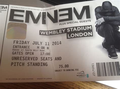 Eminem ticket great time happy memories | Eminem concert tickets ...