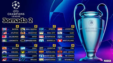 Calendario Champions League: Partidos, resultados, horarios y dónde ver en TV la jornada 2 de la ...