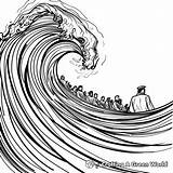 Tsunami Coloring Pages  Free & Printable sketch template