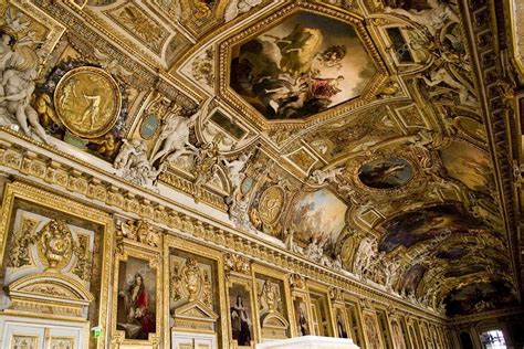 Painting on a ceiling at the Louvre Museum in Paris – Stock Editorial ...