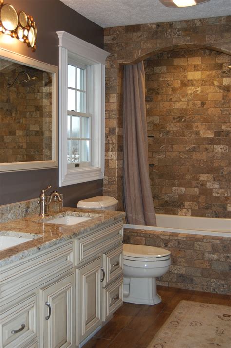 different color brick. Brick along vanity wall and extend into an arch ...