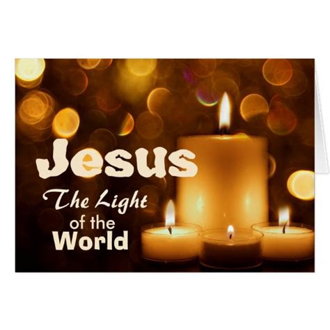 Jesus Light of the World Bible Verse Greeting Card | Zazzle.com