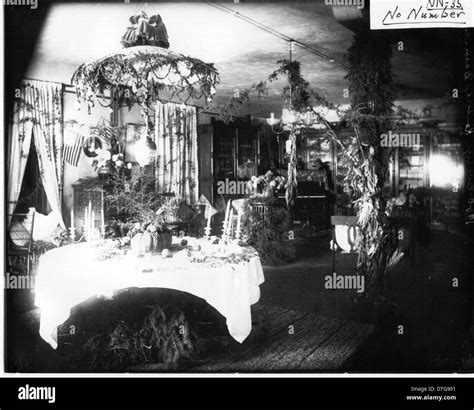 Oxford College Library decorated for Kentucky reception ca. 1900 Stock Photo - Alamy