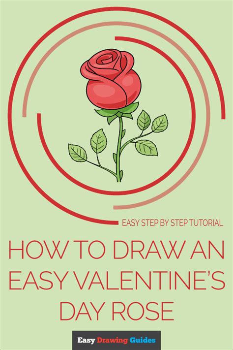 How to Draw an Easy Valentine's Day Rose - Really Easy Drawing Tutorial