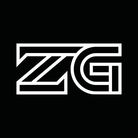 ZG Logo monogram with line style negative space 16577013 Vector Art at ...