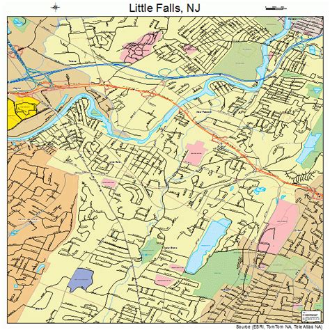 Little Falls New Jersey Street Map 3440650