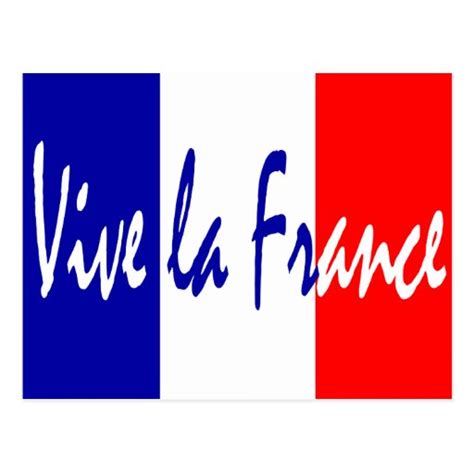 Vive La France French Flag Francophile's Postcard | Zazzle