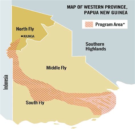 Map of Western Province, Papua New Guinea, with Community Mine ...