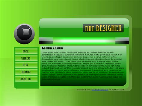 Web design sample -Green Theme by tinydesigner on DeviantArt
