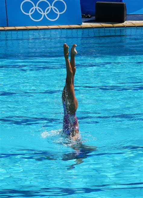 Anita Alvarez and Mariya Koroleva of Team USA Compete during Synchronized Swimming Duets Free ...