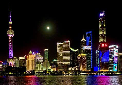 The Bund at Night – Planes, Trains & Passports