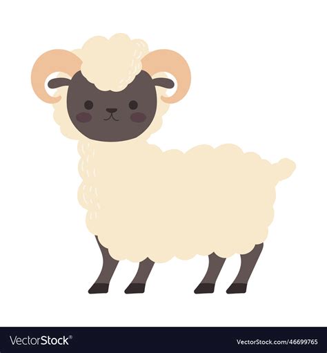 Ram farm animal Royalty Free Vector Image - VectorStock