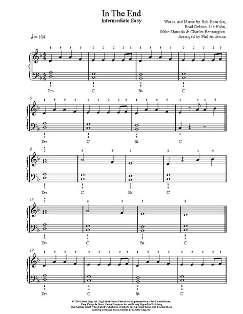 In The End by Linkin Park Sheet Music & Lesson | Intermediate Level