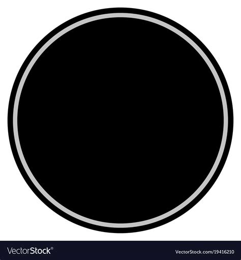 Round template black coin Royalty Free Vector Image